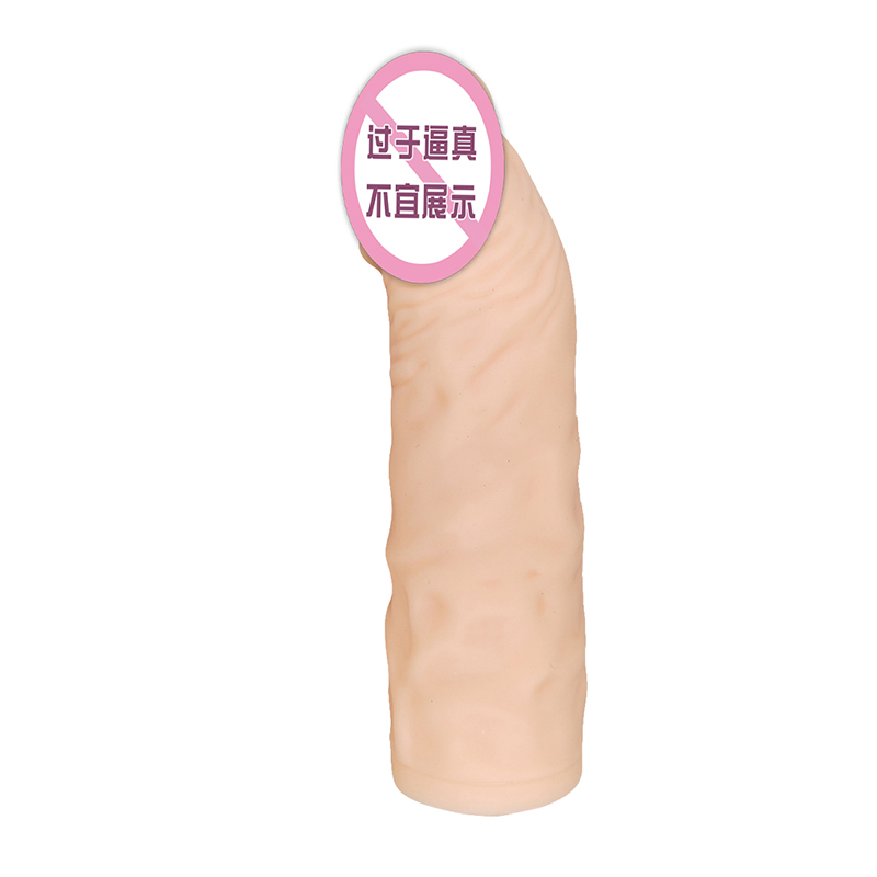 842 Realistisk penishylsa penisskyddsförlängare kondomer för män återanvändbar flytande kisel dildo penis ärmförlängare för män